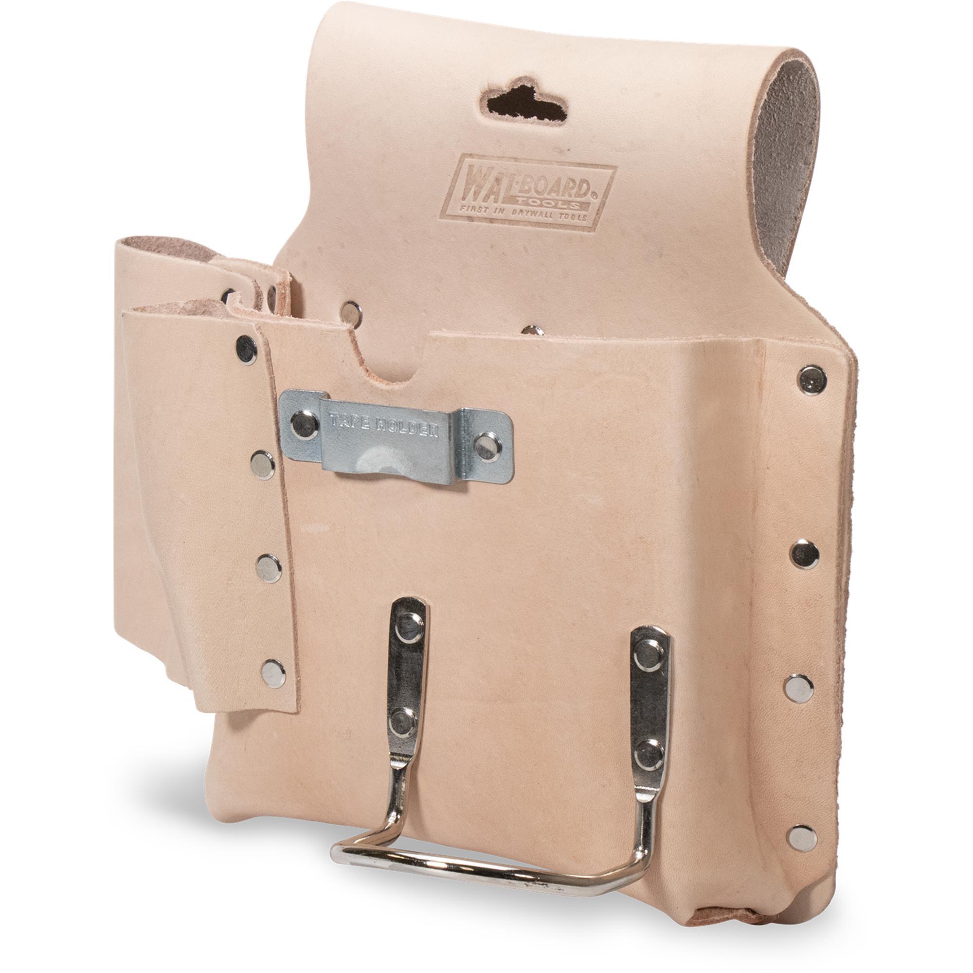 Wal-Board Tool Pouch — Right-Hand, Heavy-Duty Leather, Metal Hammer Loop, Model# 016-001